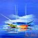 Painting BLUE MARINE by Munsch Eric | Painting Figurative Marine Oil Acrylic