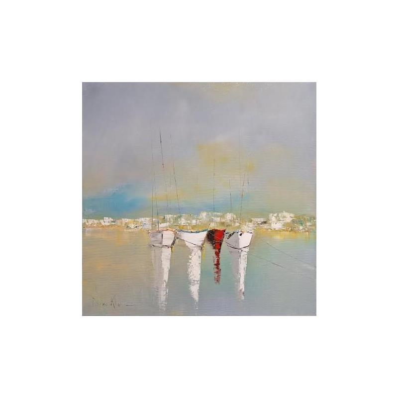 Painting Posées là by Klein Bruno | Painting Figurative Oil Marine