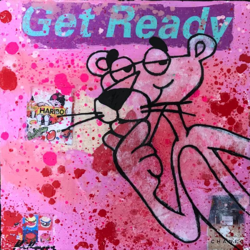 Gemälde Pink ready von Kikayou | Gemälde Pop-Art Pop-Ikonen Graffiti Acryl Collage