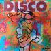 Painting Pink disco by Kikayou | Painting Pop-art Pop icons Graffiti Acrylic Gluing