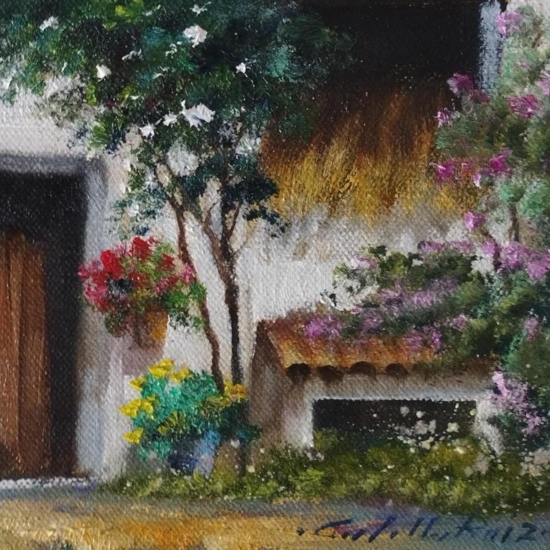 Gemälde Flores en el pajar von Cabello Ruiz Jose | Gemälde Impressionismus Schwarz & Weiß Öl