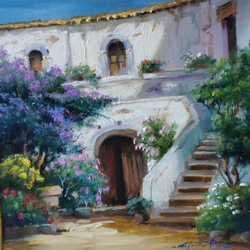 Painting Patio central by Cabello Ruiz Jose | Painting Impressionism Life style Oil