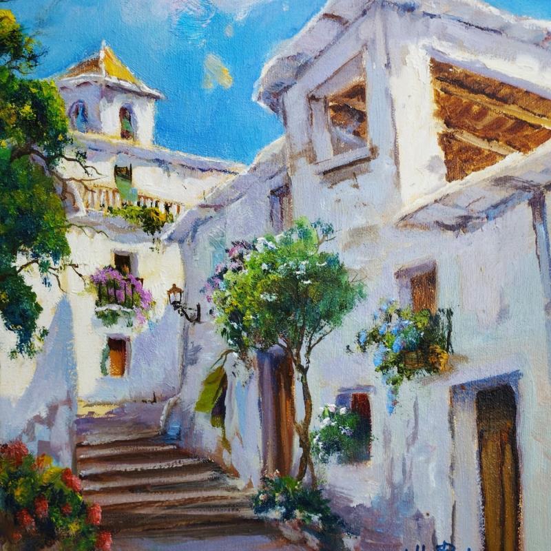 Gemälde Calle de las flores von Cabello Ruiz Jose | Gemälde Impressionismus Öl Alltagsszenen