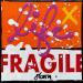 Painting Fragile life (orange) by Costa Sophie | Painting Pop-art Acrylic Gluing Upcycling