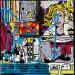 Painting Tribute to R.Lichtenstein by Costa Sophie | Painting Pop-art Pop icons Acrylic Gluing Upcycling