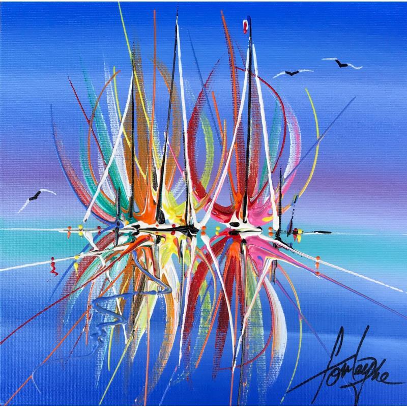 Painting Touquet couleur by Fonteyne David | Painting Abstract Marine Acrylic
