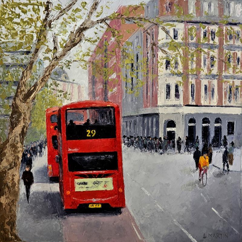Gemälde Leicester square von Martin Laurent | Gemälde Figurativ Gesellschaft Urban Öl
