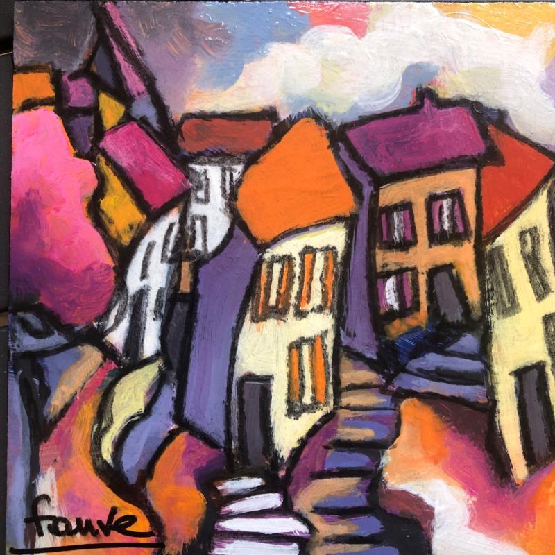 Painting Temps incertain  by Fauve | Painting Figurative Landscapes Acrylic