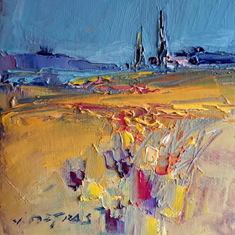 Peinture Yellow Fields par Petras Ivica | Tableau Impressionnisme Huile Paysages