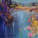 Painting Blue Water by Petras Ivica | Painting Impressionism Landscapes Oil