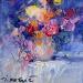 Gemälde Purple Roses von Petras Ivica | Gemälde Impressionismus Stillleben Öl
