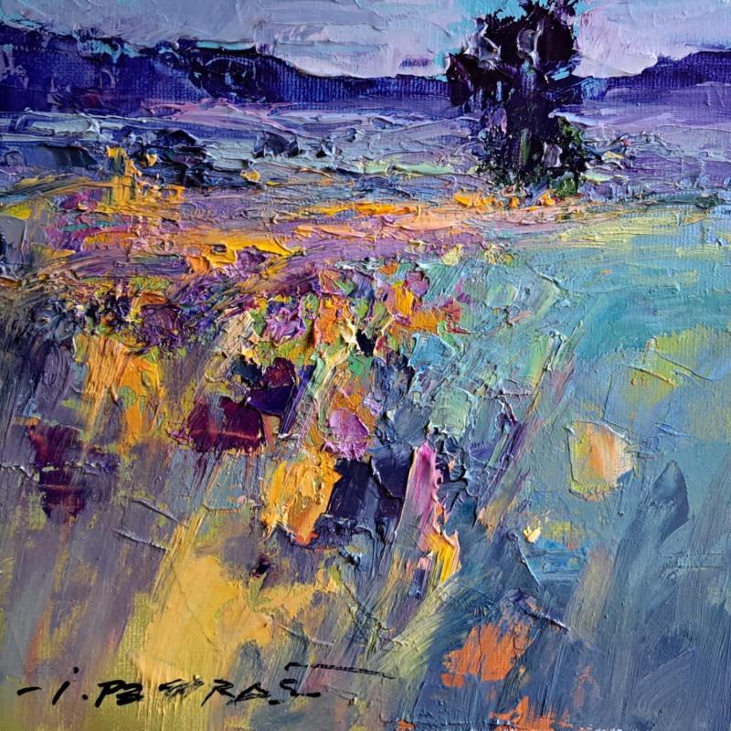 Peinture Purple Fields par Petras Ivica | Tableau Impressionnisme Huile Paysages
