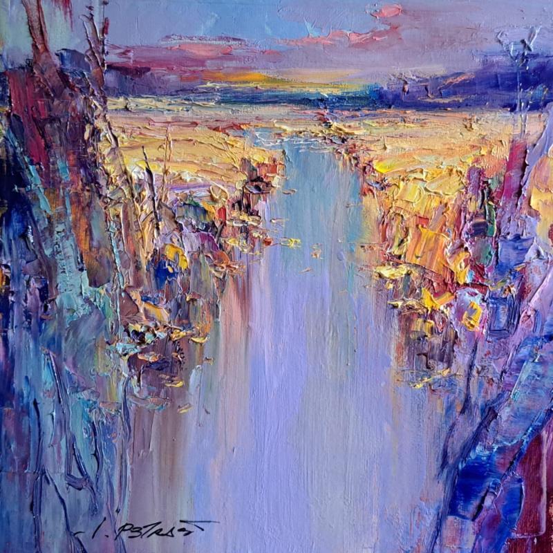 Gemälde Water in the Field von Petras Ivica | Gemälde Impressionismus Landschaften Öl