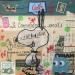 Gemälde Snoopy oups  von Kikayou | Gemälde Pop-Art Pop-Ikonen Graffiti Acryl Collage