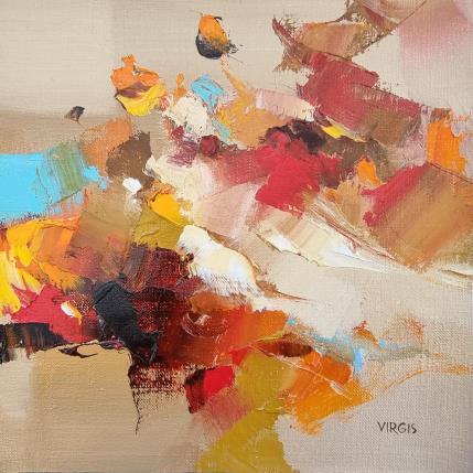 Painting A stop before sunday by Virgis | Painting Abstract Oil Minimalist