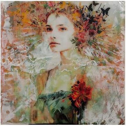 Painting Alma de alba by Bofill Laura | Painting Figurative Acrylic, Resin Portrait