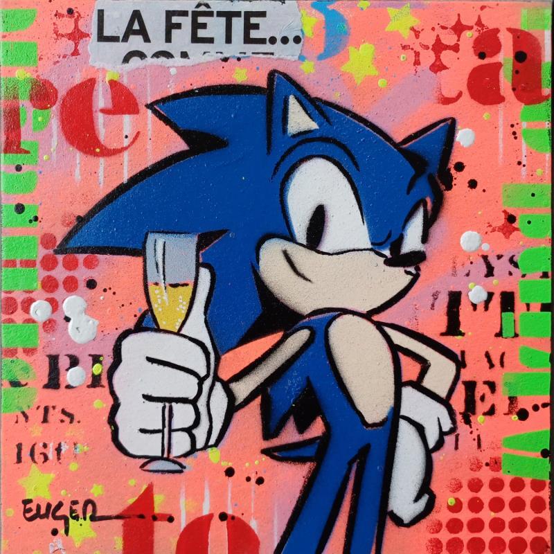 Painting LA FETE by Euger Philippe | Painting Pop-art Pop icons Acrylic Gluing