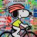 Painting ESCAPADE A VELO by Euger Philippe | Painting Pop-art Pop icons Acrylic Gluing