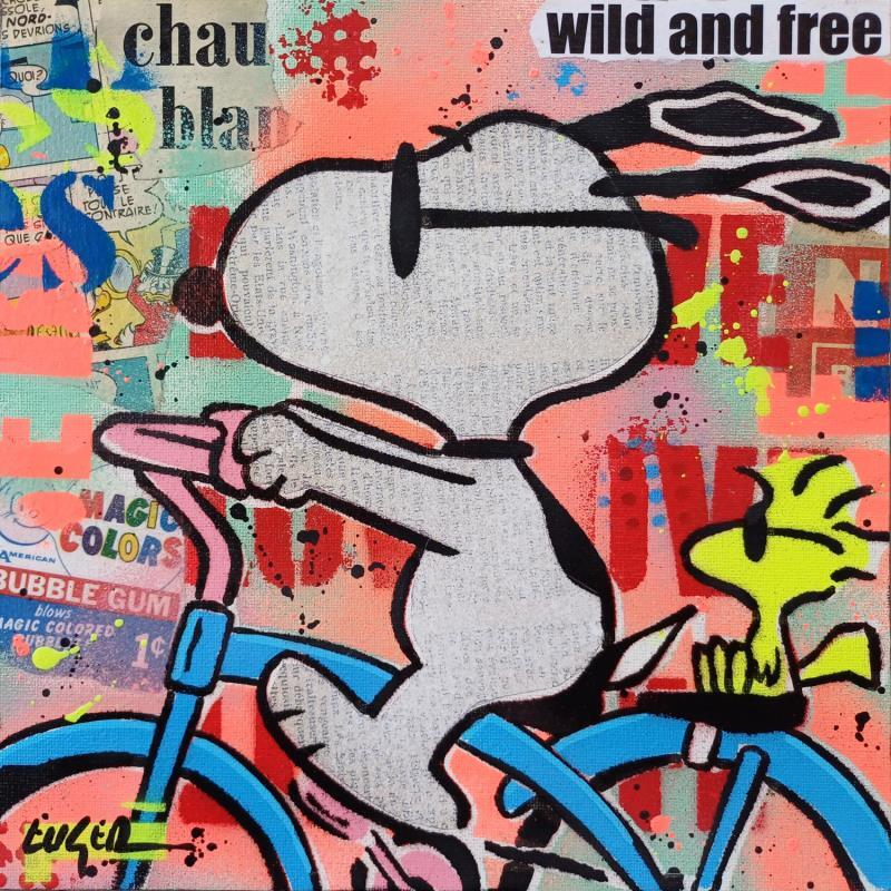 Peinture WILD AND FREE par Euger Philippe | Tableau Pop-art Icones Pop Acrylique Collage