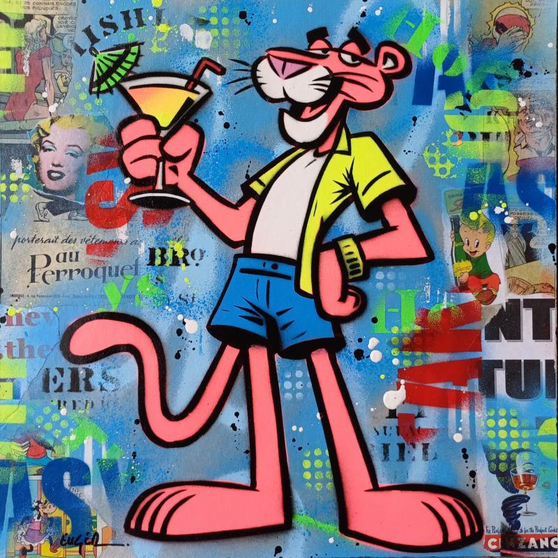 Gemälde COCKTAIL TIME von Euger Philippe | Gemälde Pop-Art Pop-Ikonen Acryl Collage