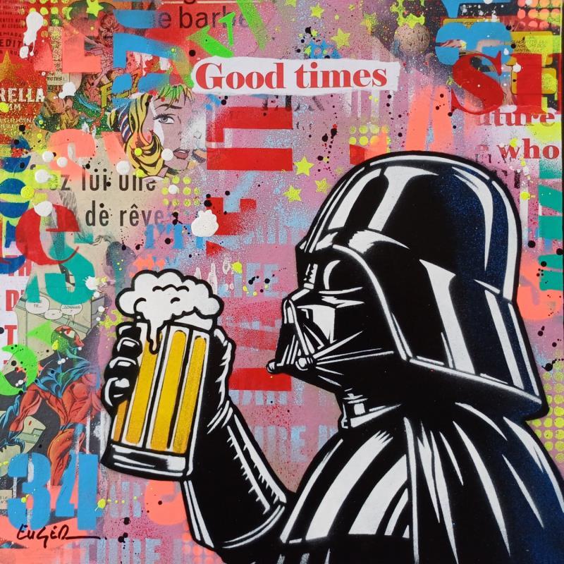 Peinture GOOD TIMES par Euger Philippe | Tableau Pop-art Icones Pop Acrylique Collage