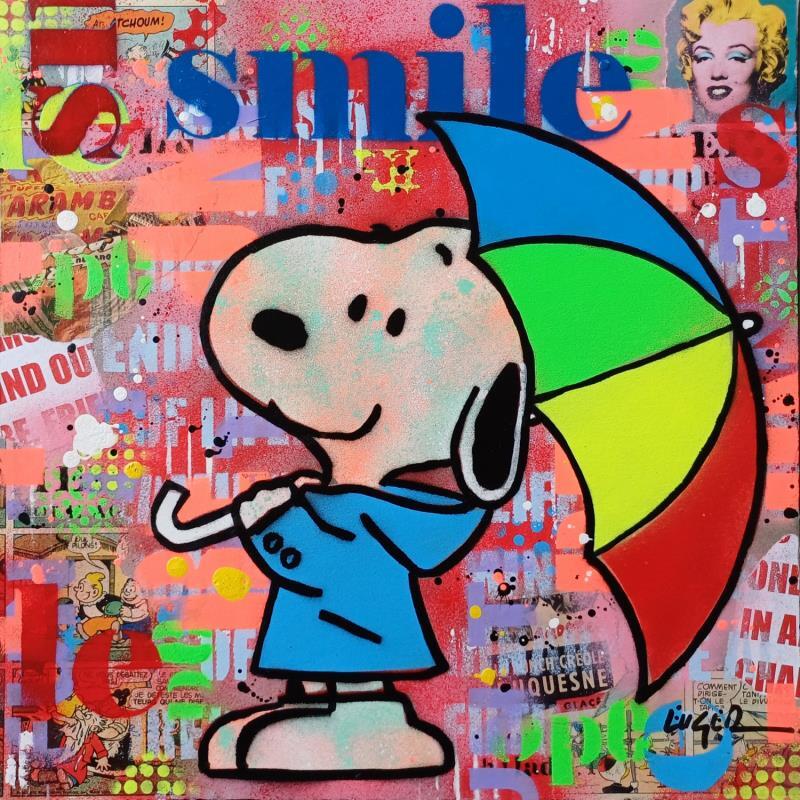 Peinture SMILE par Euger Philippe | Tableau Pop-art Icones Pop Acrylique Collage