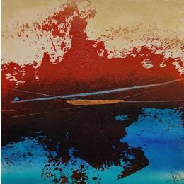 Painting Abstraction #2664 by Hévin Christian | Painting Abstract Acrylic, Oil, Pastel Minimalist