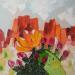 Painting Orange Prickly Pear by Lunetskaya Elena | Painting Figurative Landscapes Nature Minimalist Oil