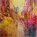 Painting JAILLISMENT DE LUMIERE by Levesque Emmanuelle | Painting Abstract Urban Oil