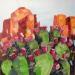 Painting Sweet Prickly Pear by Lunetskaya Elena | Painting Figurative Landscapes Nature Minimalist Oil