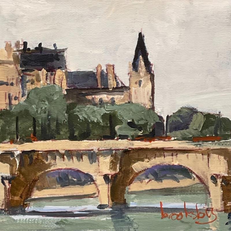 Painting Le Pont Neuf  by Brooksby | Painting Impressionism Oil Landscapes