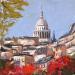 Painting Vue sur le Panthéon by Brooksby | Painting Figurative Landscapes Urban Oil