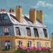 Peinture Les Toits de Paris par Brooksby | Tableau Réalisme Architecture Huile