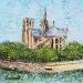 Gemälde Notre dame von Dessapt Elika | Gemälde Impressionismus Acryl Sand