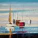 Painting Bercé par la mer by Fonteyne David | Painting Figurative Acrylic