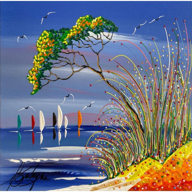 Painting Entre ciel et rivage  by Fonteyne David | Painting Figurative Acrylic