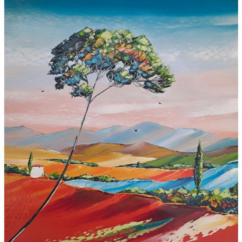 Painting Sous mon fin parasol by Fonteyne David | Painting Figurative Landscapes Nature Oil