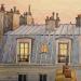 Painting Paris, les chambres de bonnes by Decoudun Jean charles | Painting Figurative Urban Watercolor