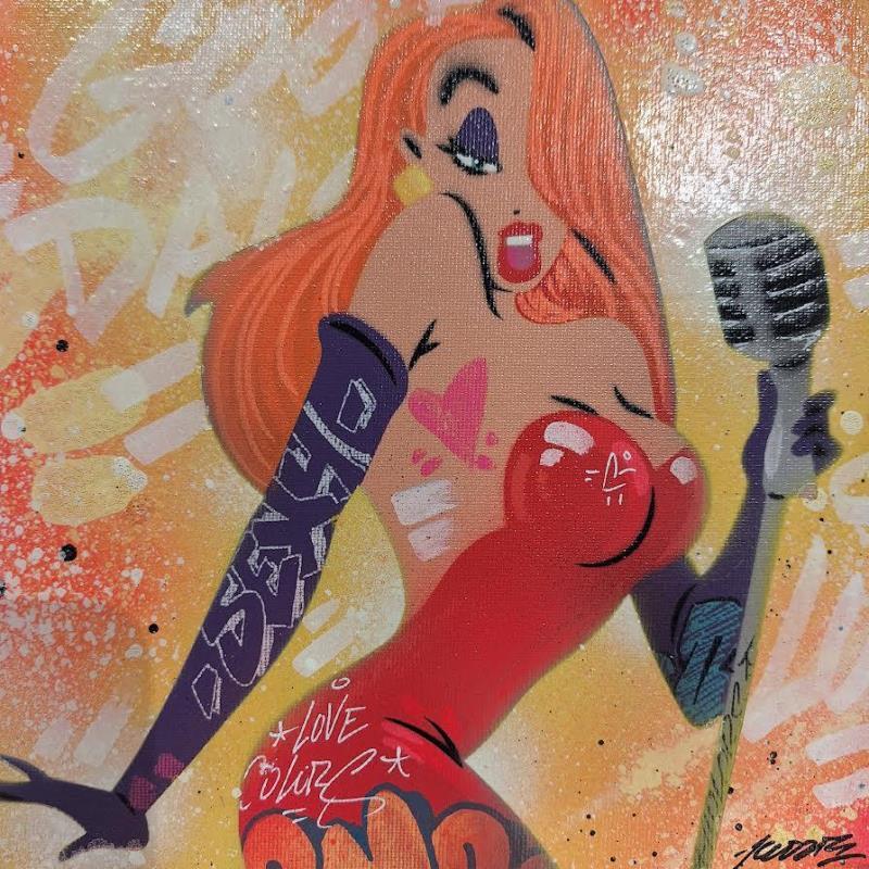 Gemälde Jessica Rabbit von Kedarone | Gemälde Pop-Art Pop-Ikonen Graffiti Acryl