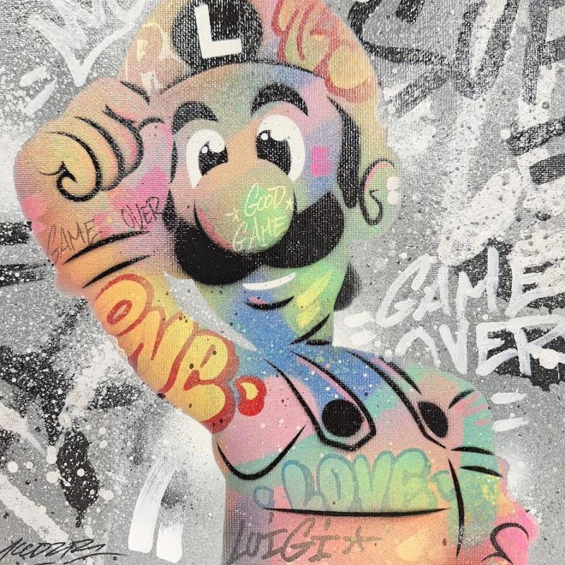 Painting Luigi by Kedarone | Painting Pop-art Pop icons Graffiti Acrylic