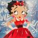 Gemälde Betty Boop von Kedarone | Gemälde Pop-Art Pop-Ikonen Graffiti Acryl