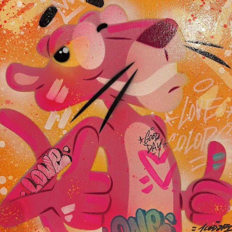 Painting Pink Panther by Kedarone | Painting Pop-art Pop icons Graffiti Acrylic