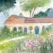 Painting Rueil malmaison 1 by Balme Delphine | Painting Figurative Landscapes Watercolor