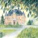 Painting Ancienne mairie de Rueil Malmaison by Balme Delphine | Painting Figurative Landscapes Watercolor