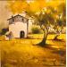 Peinture The home amidst nowhere par Dandapat Swarup | Tableau Figuratif Urbain Aquarelle