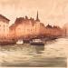 Painting Quay and the Church of Saint Nicolas, Strasbourg III by Dandapat Swarup | Painting Figurative Urban Watercolor