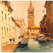 Peinture An afternoon in Venice par Dandapat Swarup | Tableau Figuratif Urbain Aquarelle