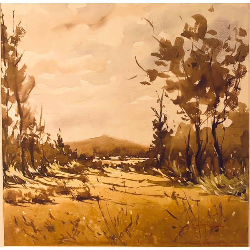 Peinture Lost in the wilderness par Dandapat Swarup | Tableau Figuratif Urbain Aquarelle