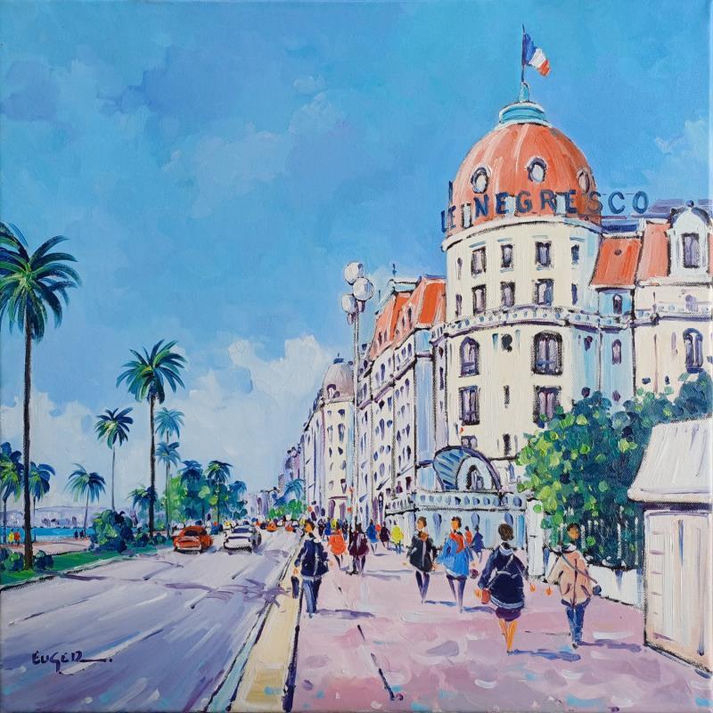 Painting LE NEGRESCO A NICE by Euger | Painting Figurative Landscapes Urban Life style Oil