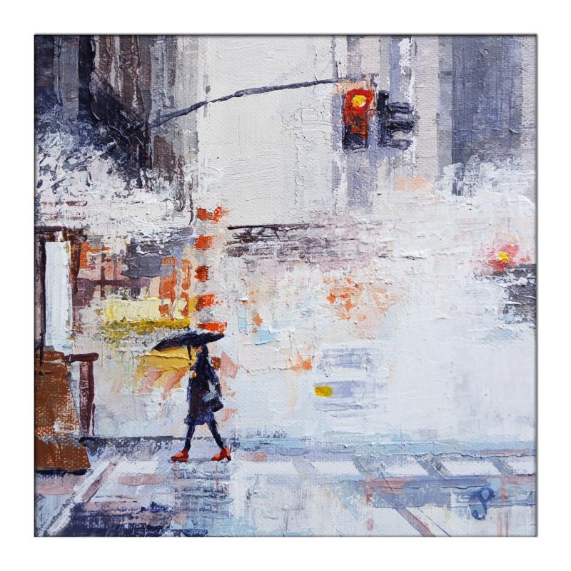 Gemälde NY steam von Poumès Jérôme | Gemälde Figurativ Urban Acryl